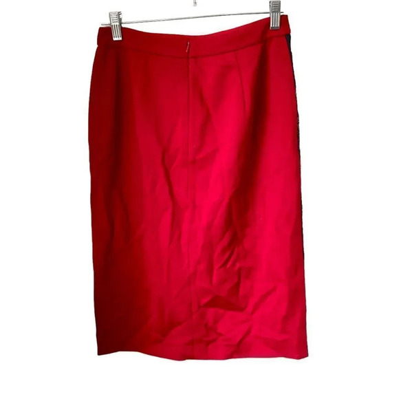 MAGASCHONI Red and Black Lace Pencil Skirt Women's Size 6 - Picture 2 of 5